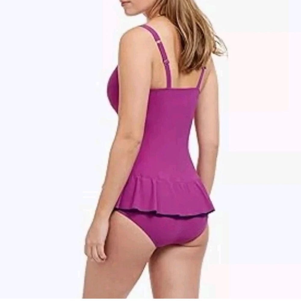 Profile by Gottex Women's Standard Belle Curve Square Neck Tankini top - Picture 2 of 11